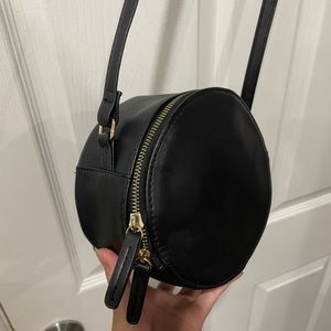 ASOS Black Round Faux Leather Crossbody